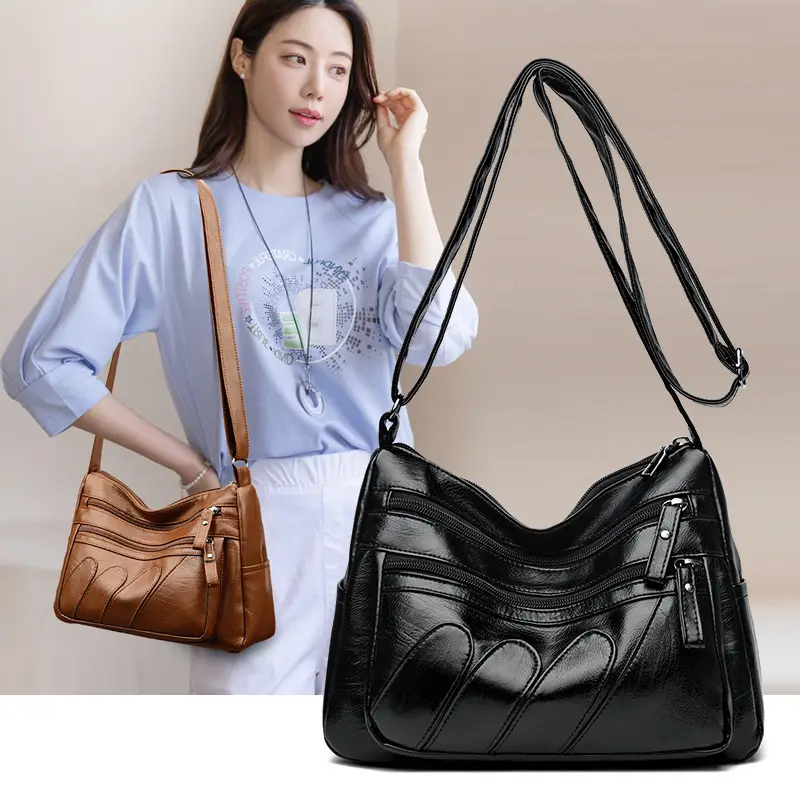 Black Quilted Shoulder Bag for Women