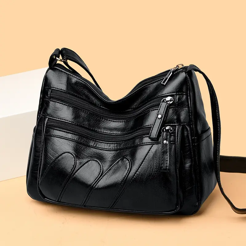 Black Quilted Shoulder Bag for Women