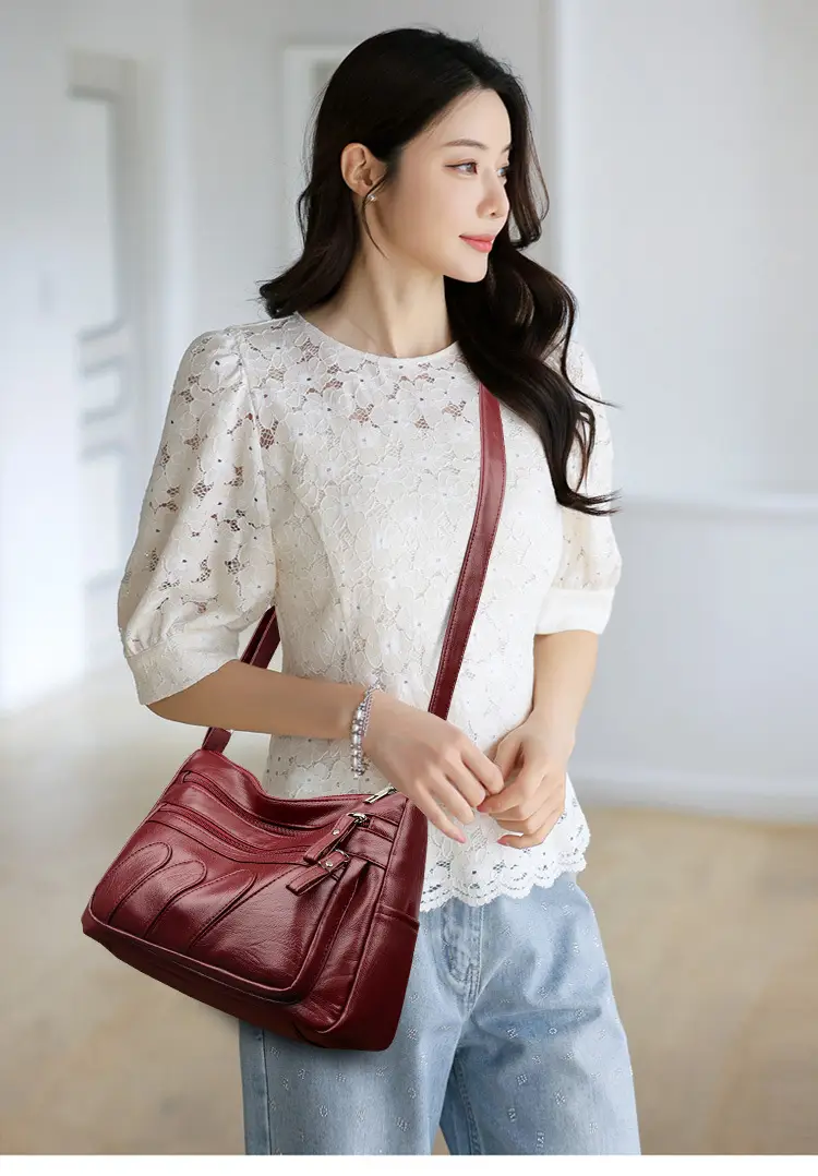 Black Quilted Shoulder Bag for Women — feature 21