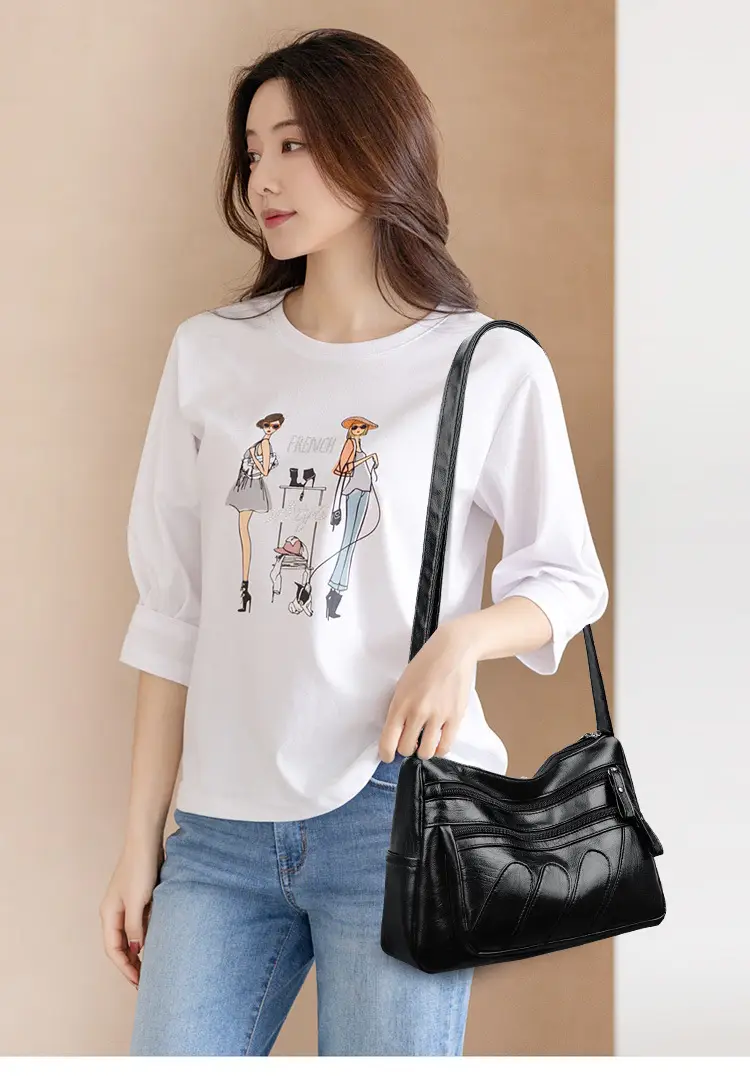 Black Quilted Shoulder Bag for Women — feature 22