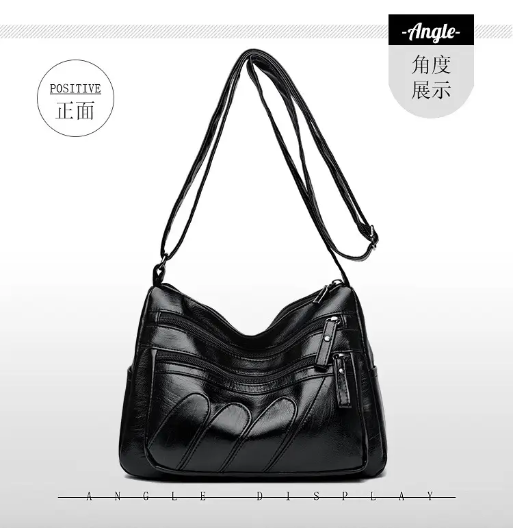 Black Quilted Shoulder Bag for Women — feature 23