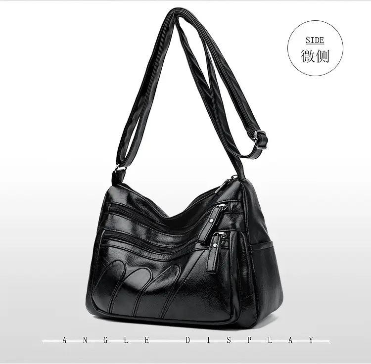 Black Quilted Shoulder Bag for Women — feature 24