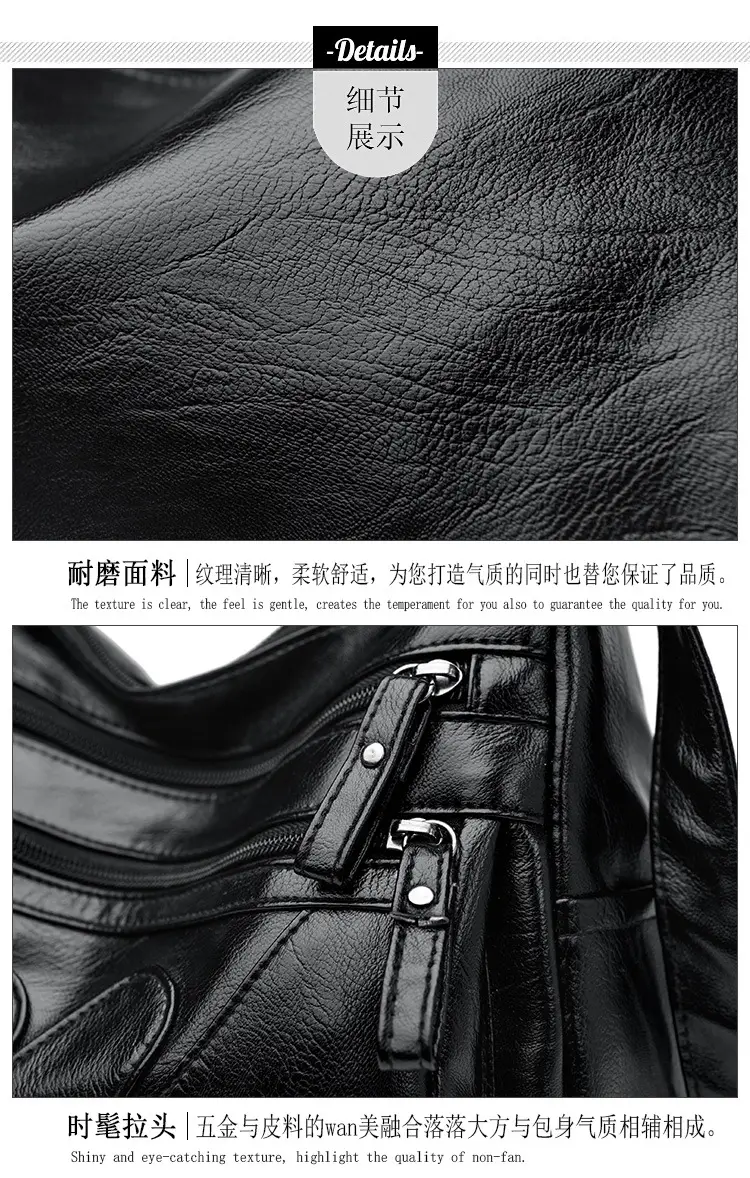 Black Quilted Shoulder Bag for Women — feature 31