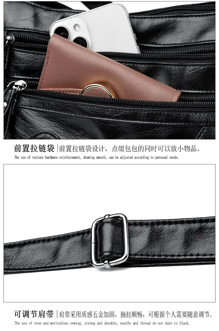 Black Quilted Shoulder Bag for Women — feature 32