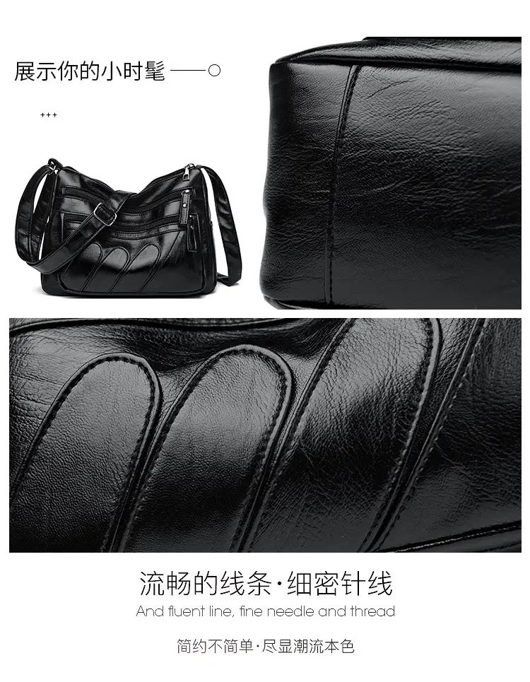 Black Quilted Shoulder Bag for Women — feature 6