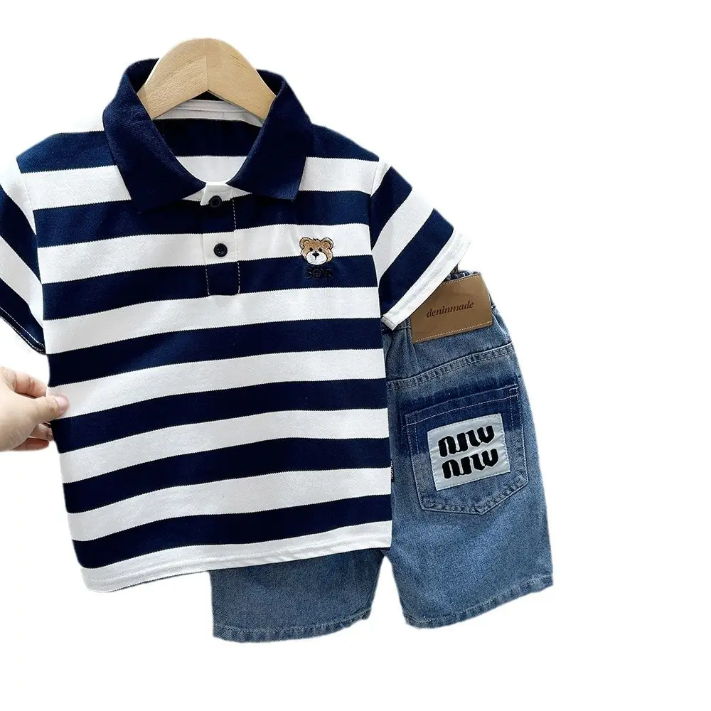 2025 Boys Striped Polo T-Shirt Summer Wear - Image 7