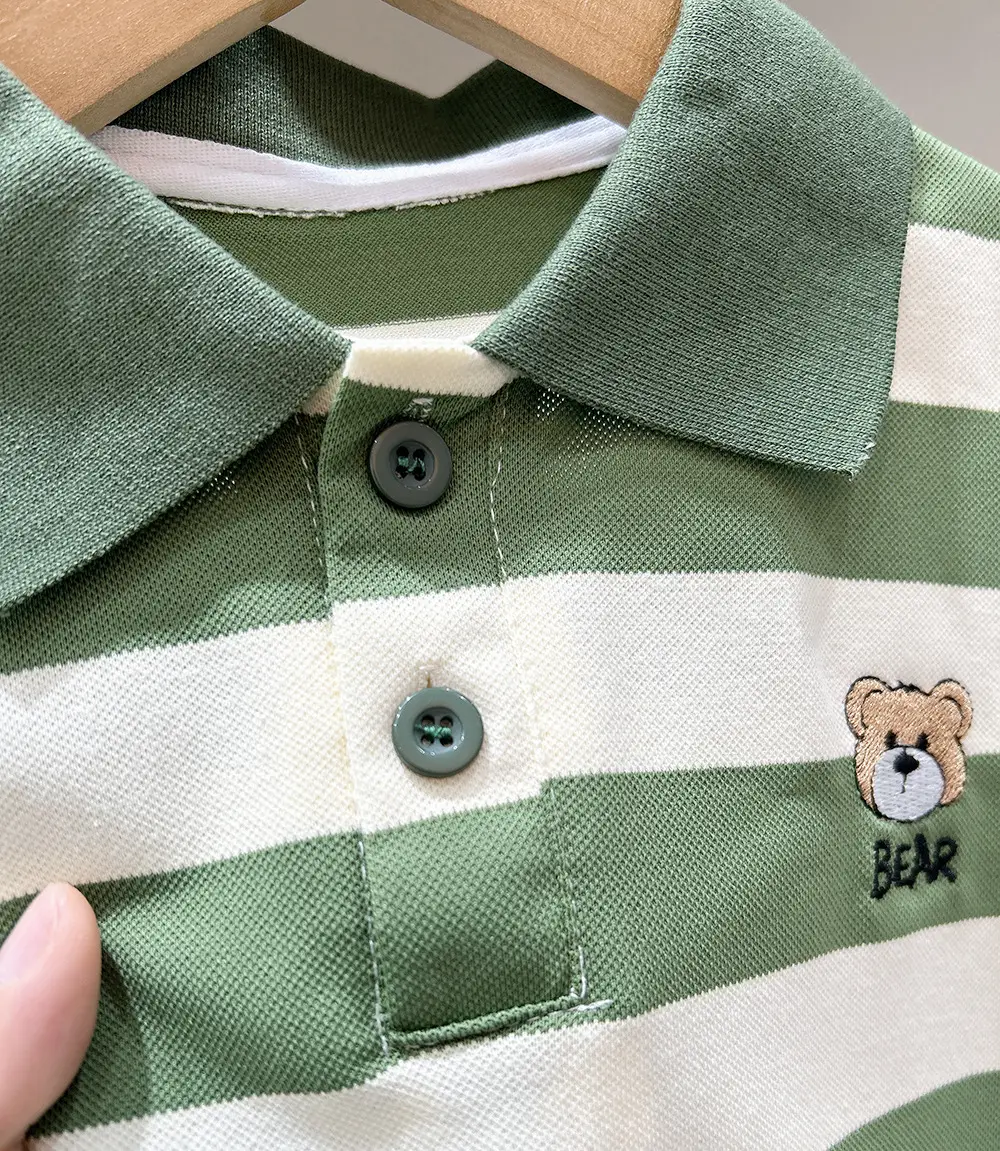 2025 Boys Striped Polo T-Shirt Summer Wear — feature 6