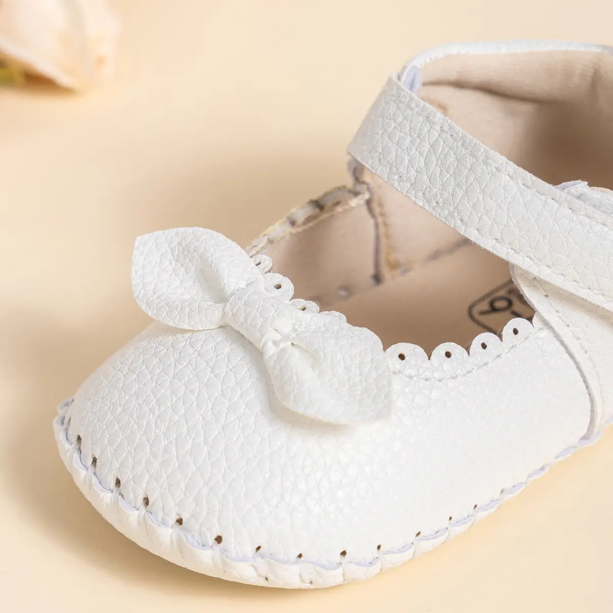 2024 Bow Princess Baby Shoes White Brown Non-Slip — feature 11