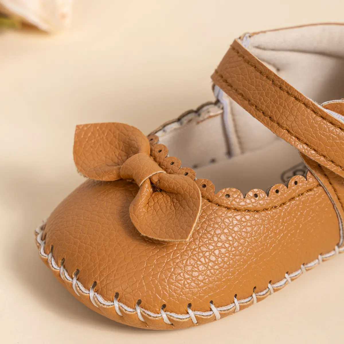 2024 Bow Princess Baby Shoes White Brown Non-Slip — feature 19
