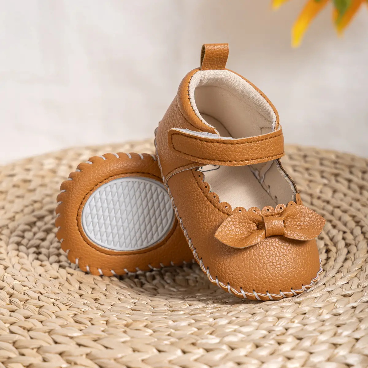 2024 Bow Princess Baby Shoes White Brown Non-Slip — feature 22