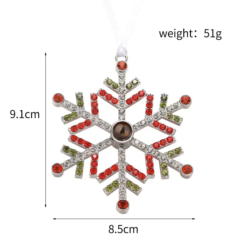 2025 Double-Sided Crystal Snowflake Photo Pendant — feature 5