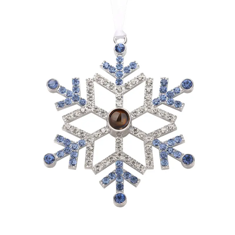 2025 Double-Sided Crystal Snowflake Photo Pendant - Image 3