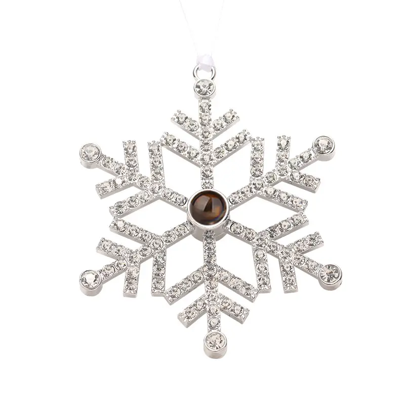 2025 Double-Sided Crystal Snowflake Photo Pendant - Image 5