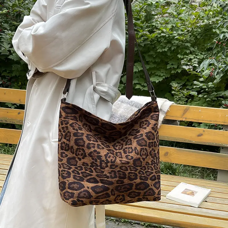 Leopard Print Large Shoulder Bag Women 2024 - Image 3