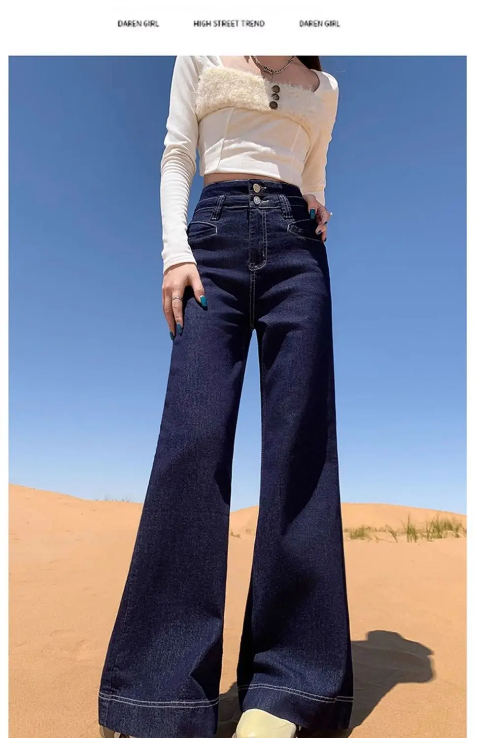 Dark Blue Wide Leg Jeans Plus Size 2024 — feature 16