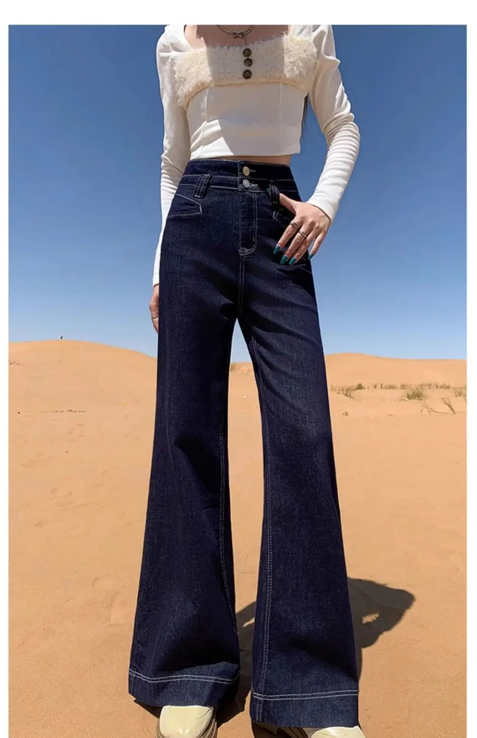 Dark Blue Wide Leg Jeans Plus Size 2024 — feature 23
