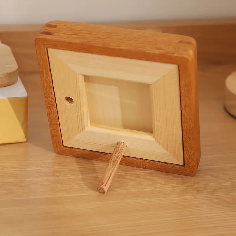 Square Rounded Solid Wood Photo Frame Wall Hanging Photo Calligraphy and Painting Mounting Frame Couple Calligraphy and Painting Photo Frame Picture Frame
