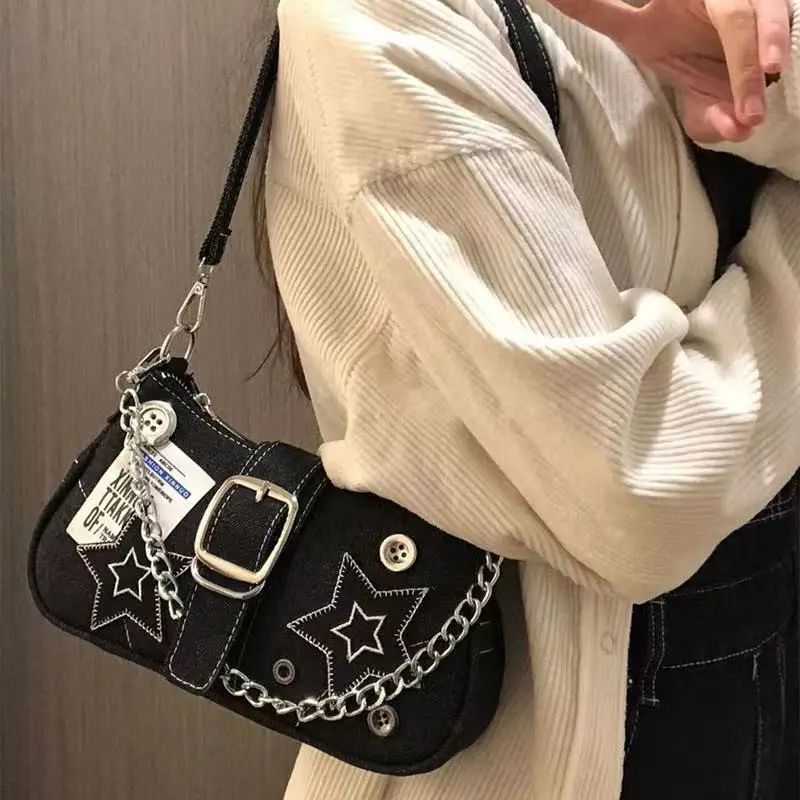 Star Design Shoulder Bag for Girls Black Pink — feature 16