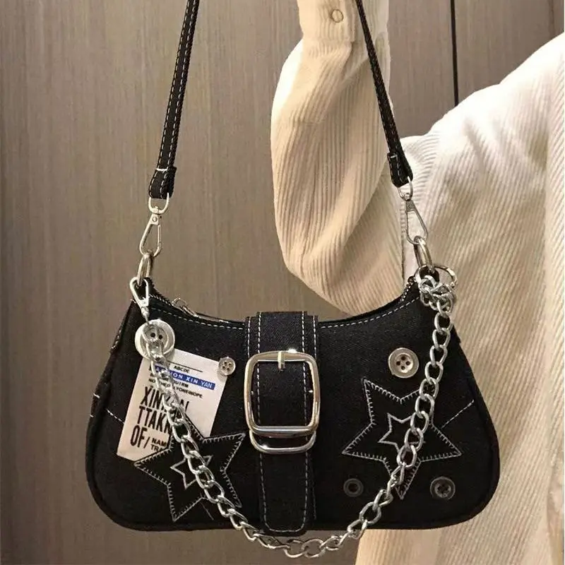 Star Design Shoulder Bag for Girls Black Pink — feature 18