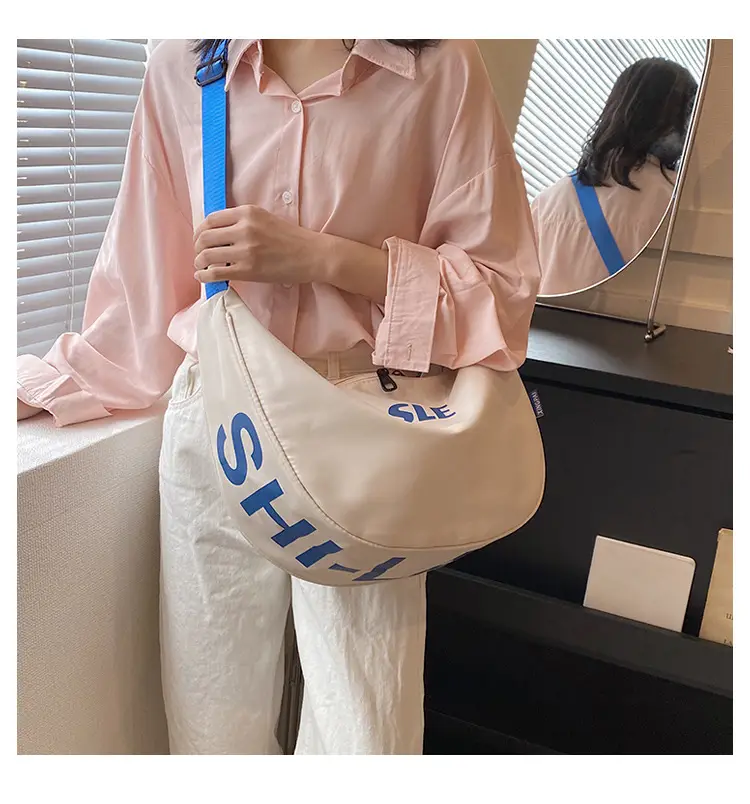 Red Crossbody Bag with "SLE" Print for Women — feature 24