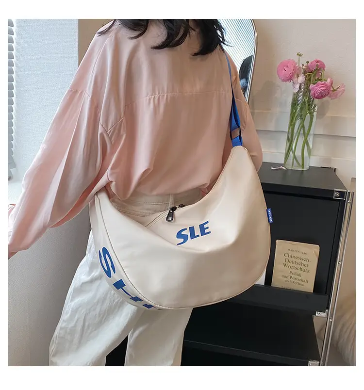 Red Crossbody Bag with "SLE" Print for Women — feature 25
