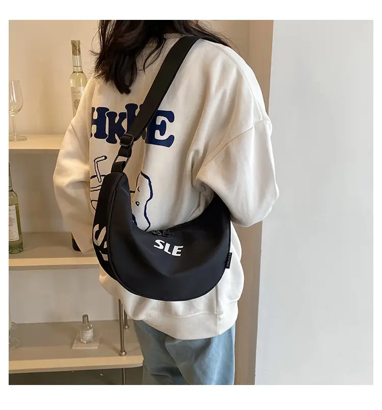 Red Crossbody Bag with "SLE" Print for Women — feature 35