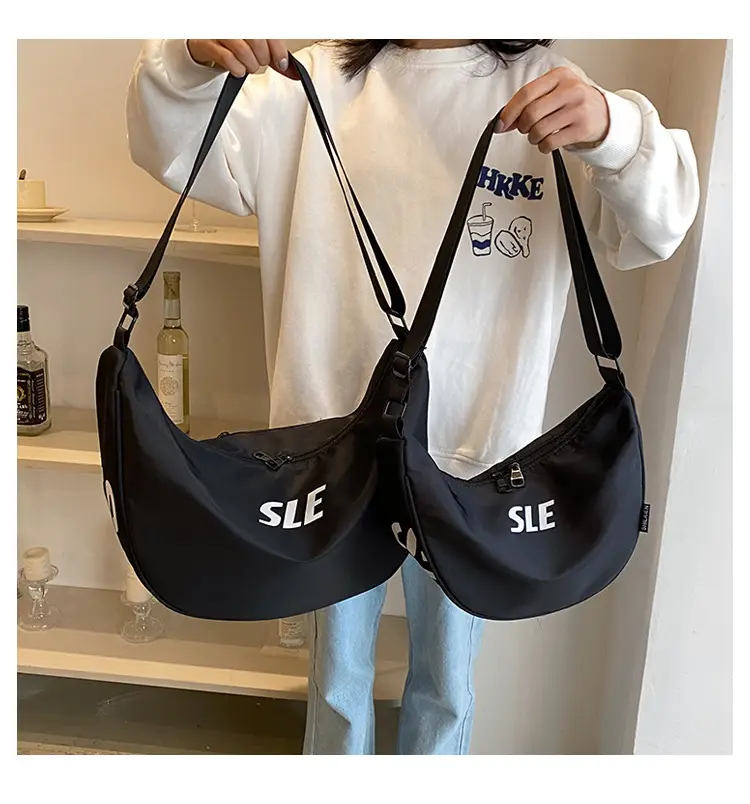Red Crossbody Bag with "SLE" Print for Women — feature 36