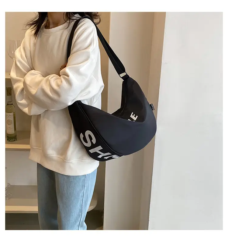 Red Crossbody Bag with "SLE" Print for Women — feature 38