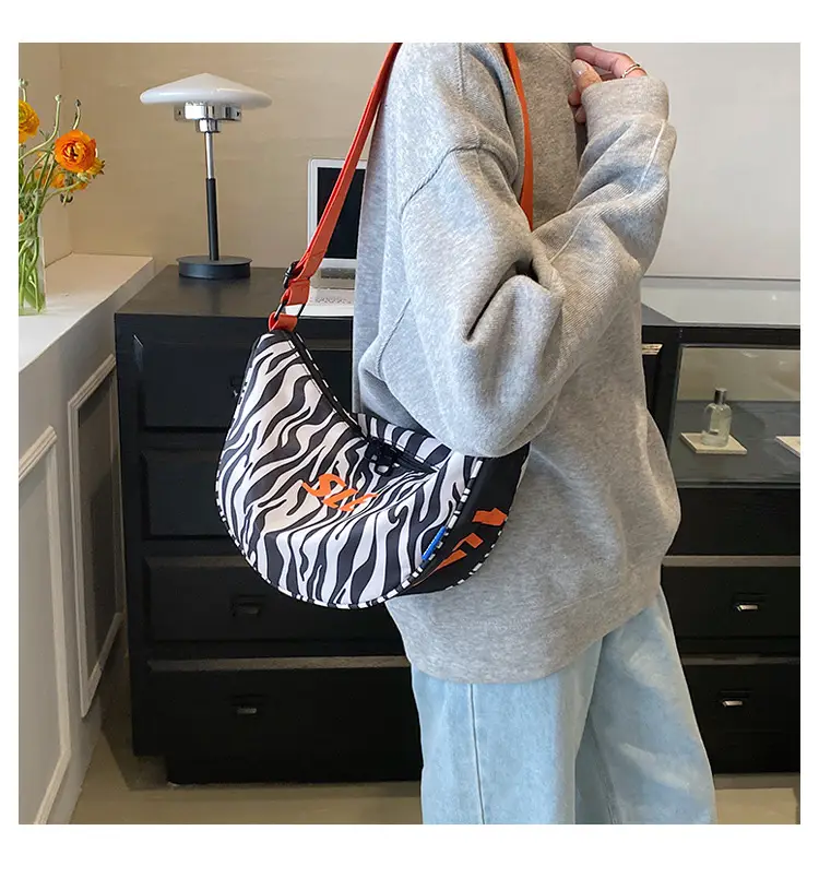 Red Crossbody Bag with "SLE" Print for Women — feature 41