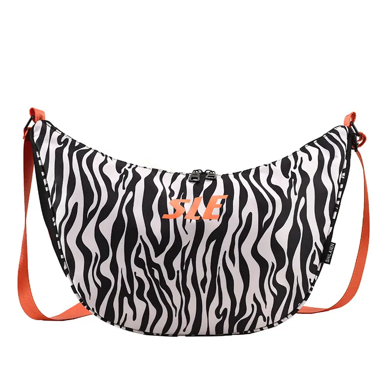 Red Crossbody Bag with "SLE" Print for Women - Image 2