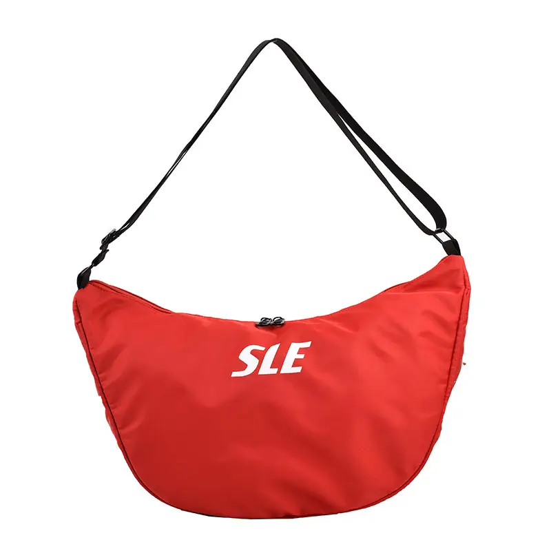 Red Crossbody Bag with "SLE" Print for Women - Image 6