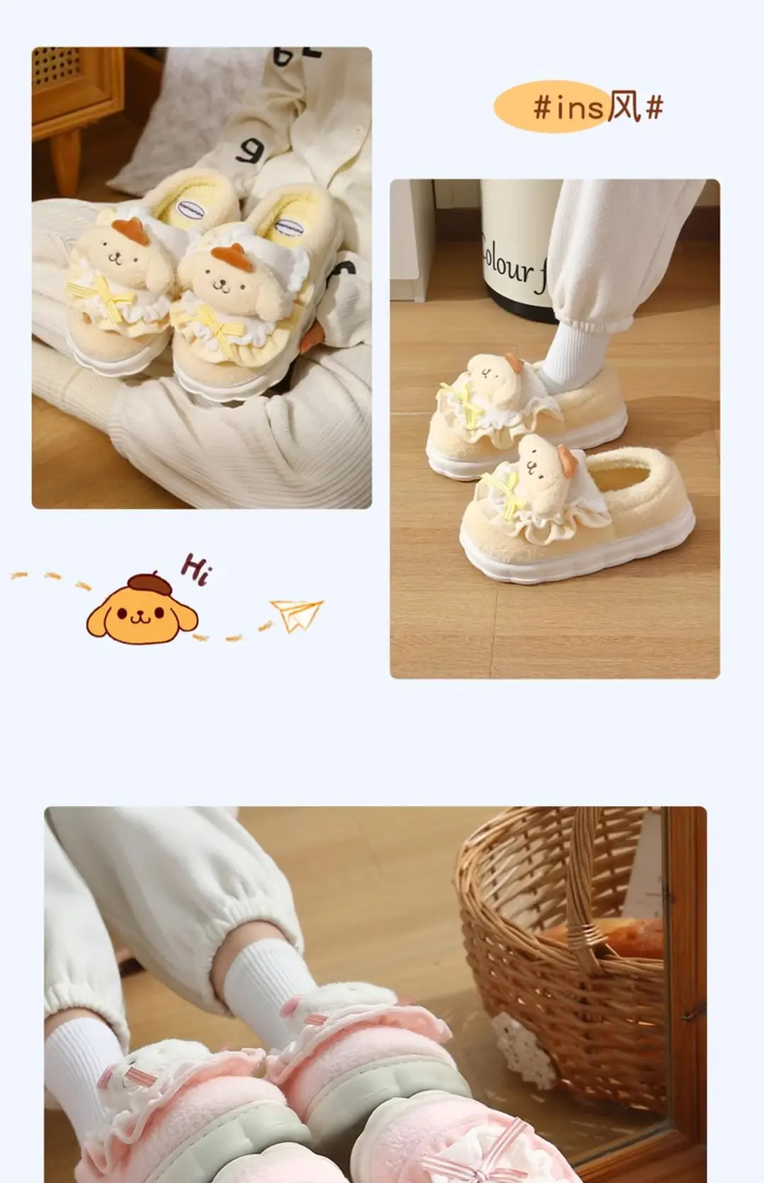 Moon shoes spring and autumn September and October bag with soft bottom non-slip 2024 new Mao Mao fleece-lined cotton slippers women's winter — feature 14
