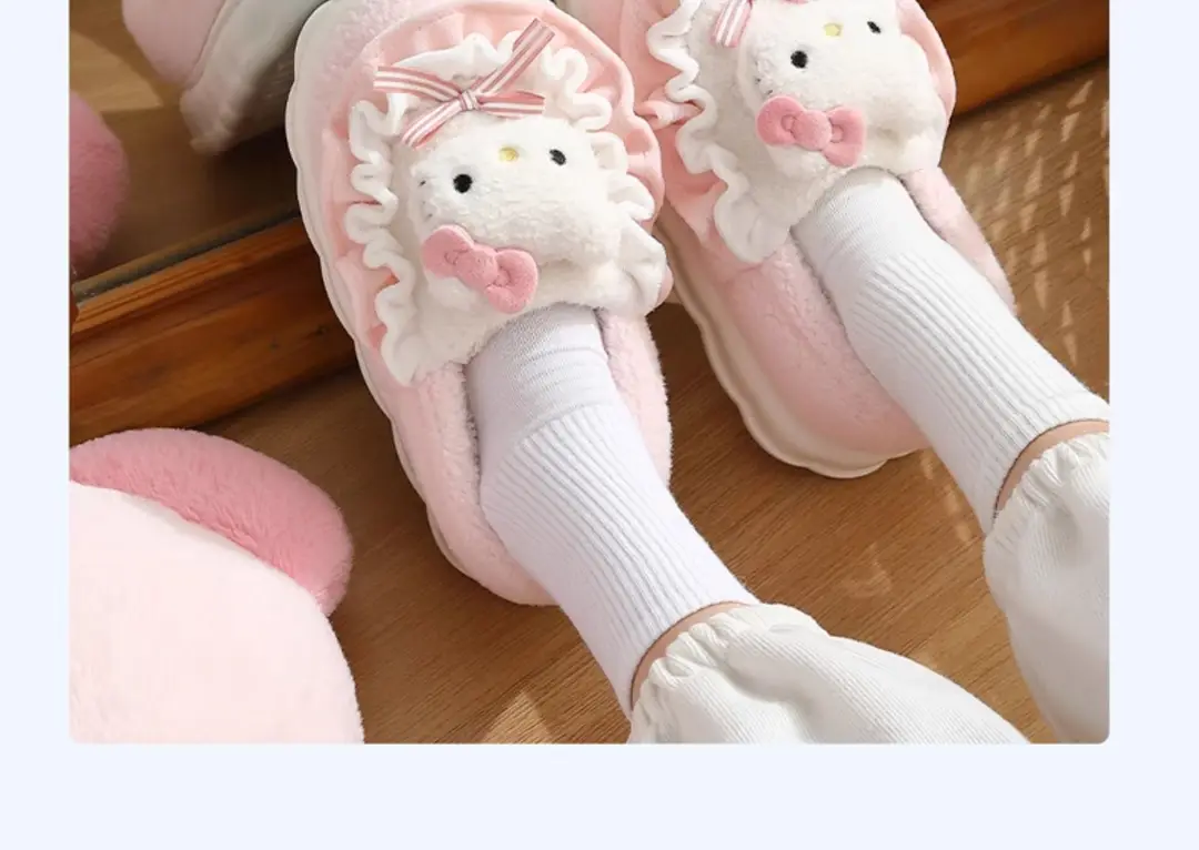 Moon shoes spring and autumn September and October bag with soft bottom non-slip 2024 new Mao Mao fleece-lined cotton slippers women's winter — feature 15