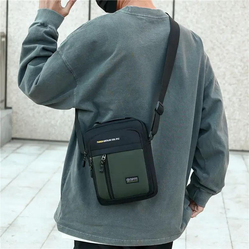 Men's Black Waterproof Crossbody Shoulder Bag - Image 7