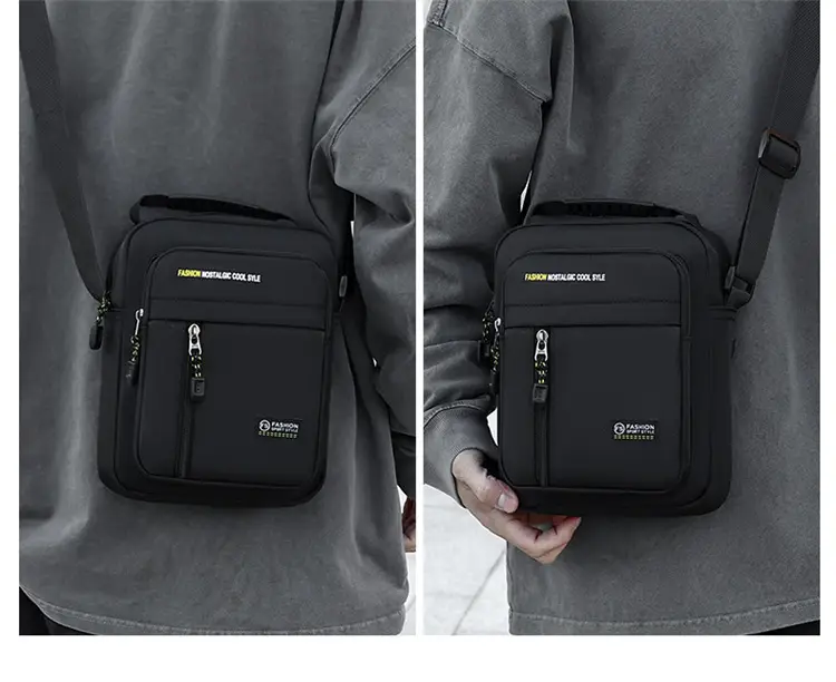 Men's Black Waterproof Crossbody Shoulder Bag — feature 11