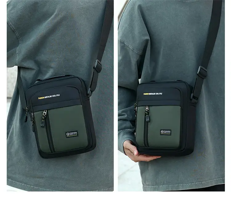 Men's Black Waterproof Crossbody Shoulder Bag — feature 15