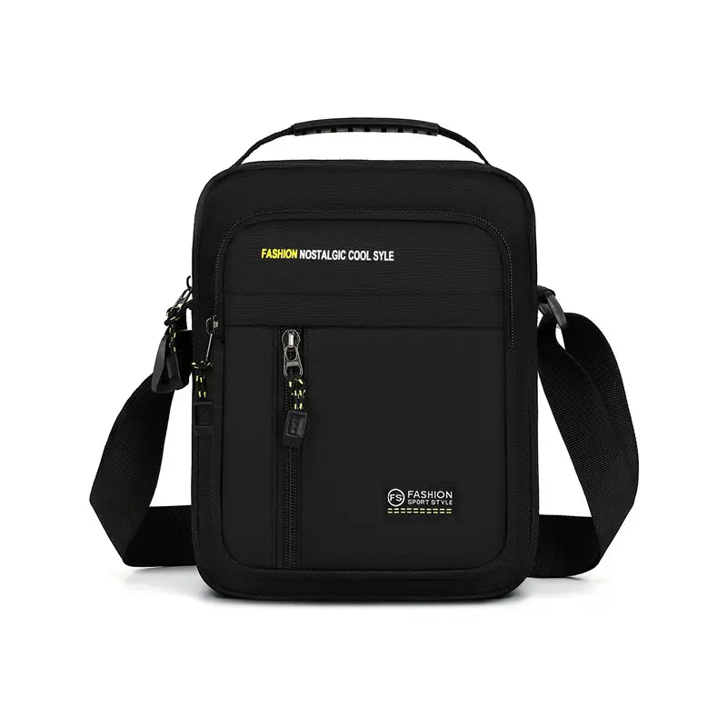 Men's Black Waterproof Crossbody Shoulder Bag - Image 4