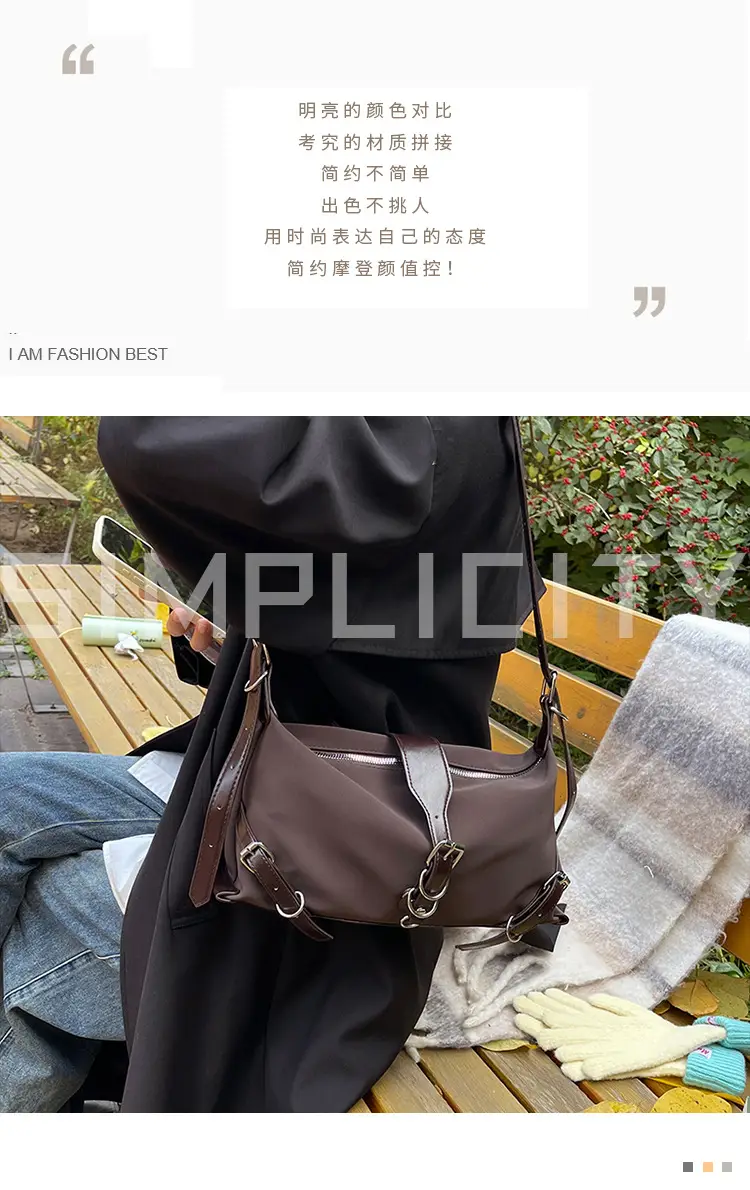 Black French Niche Shoulder Bag for Women — feature 1