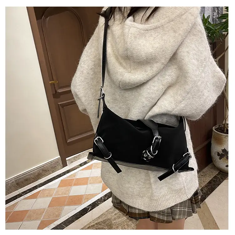 Black French Niche Shoulder Bag for Women — feature 12