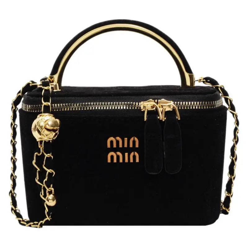 Women's Brown PU Leather Crossbody Bag with Chain Strap - Image 10