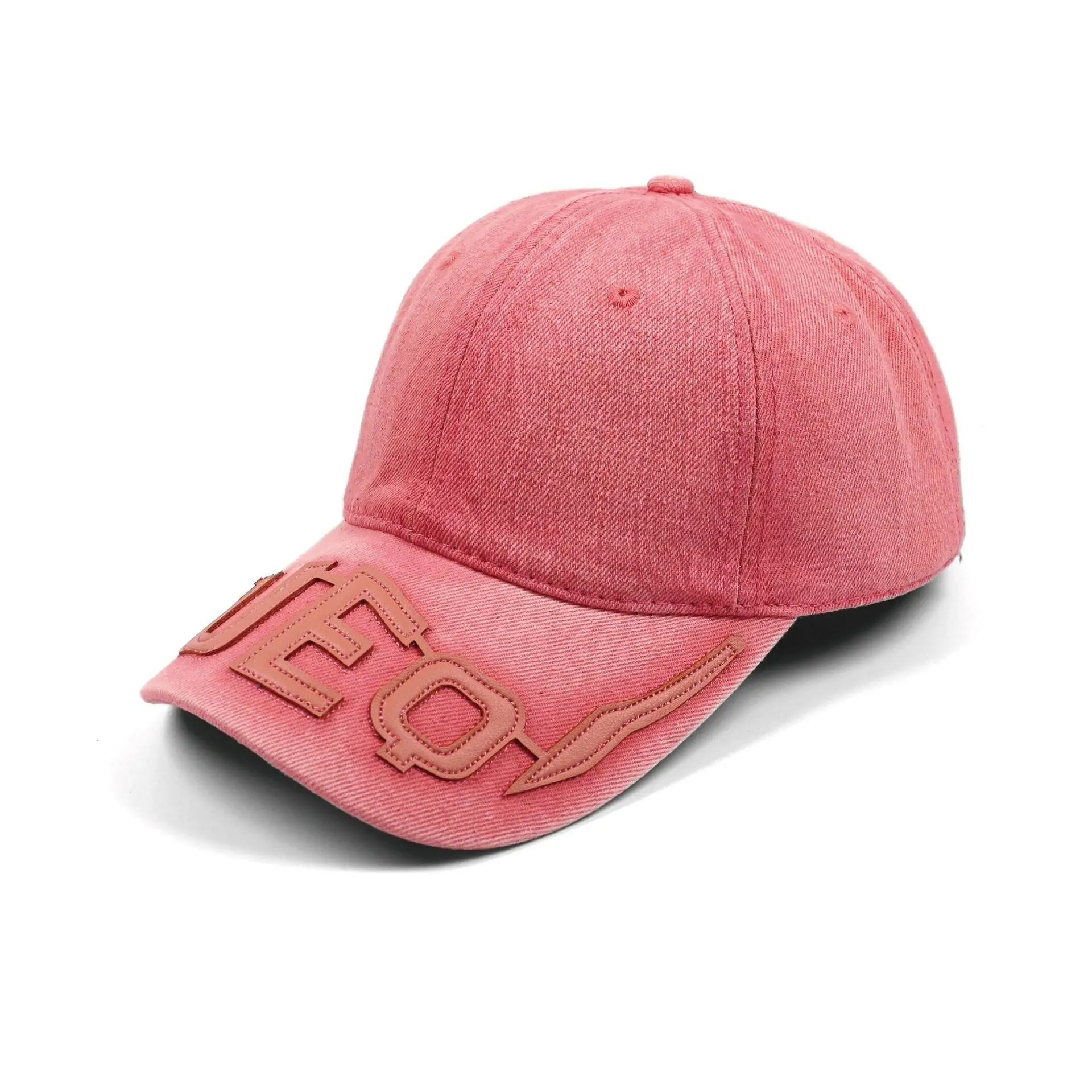 Men Blue Embroidered Baseball Cap with Letter Patch - Image 11