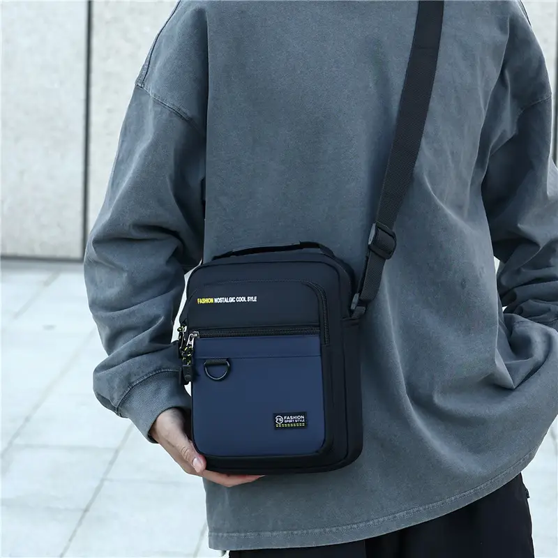 Men's Green Crossbody Bag with Phone Pocket - Image 6