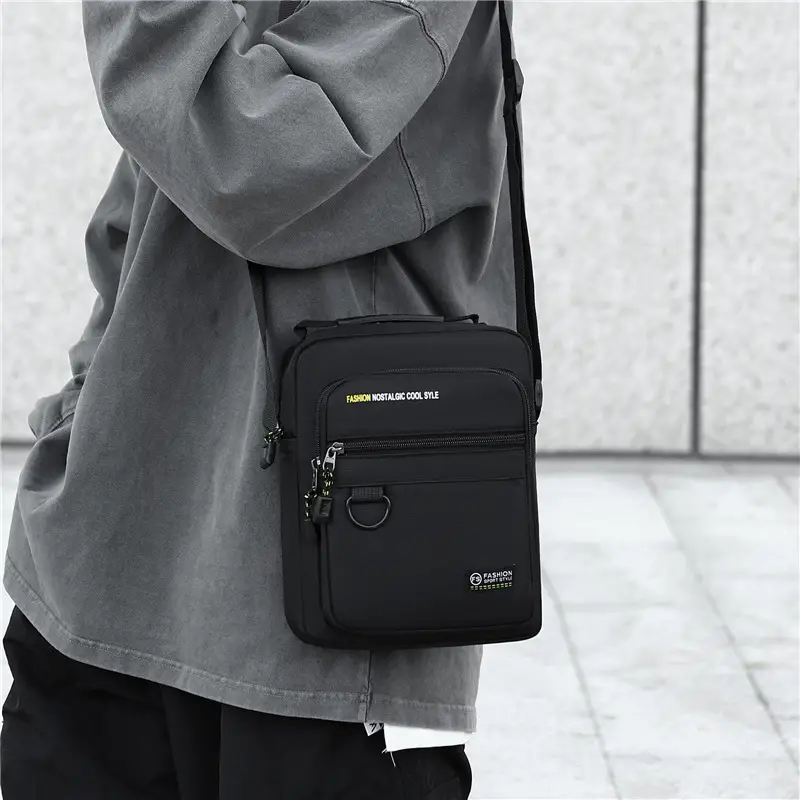 Men's Green Crossbody Bag with Phone Pocket - Image 8