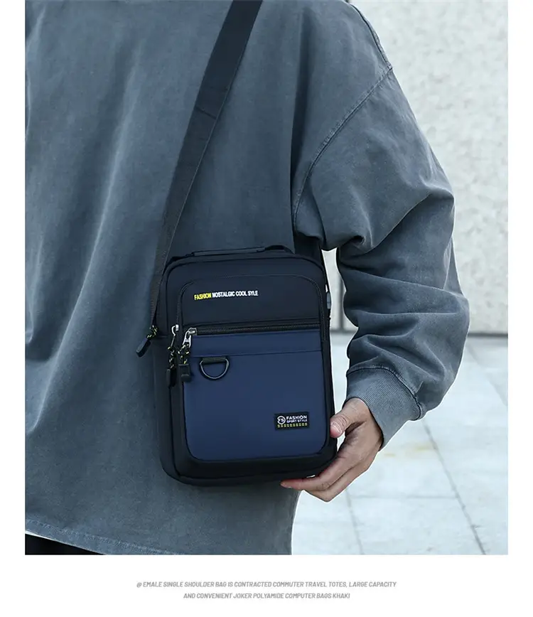 Men's Green Crossbody Bag with Phone Pocket — feature 10