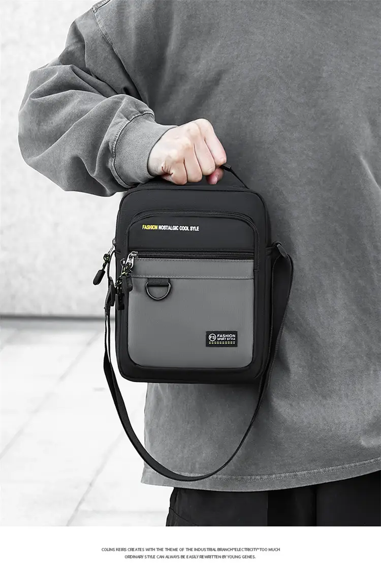 Men's Green Crossbody Bag with Phone Pocket — feature 12