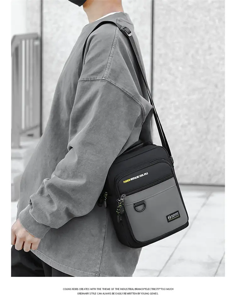 Men's Green Crossbody Bag with Phone Pocket — feature 13