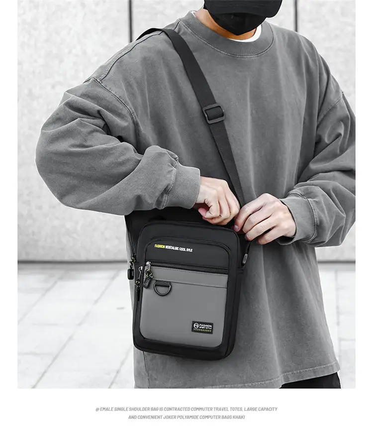 Men's Green Crossbody Bag with Phone Pocket — feature 14