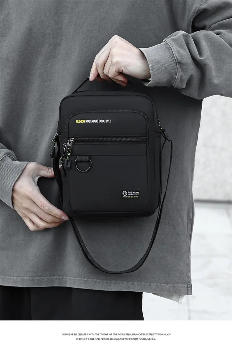 Men's Green Crossbody Bag with Phone Pocket — feature 16