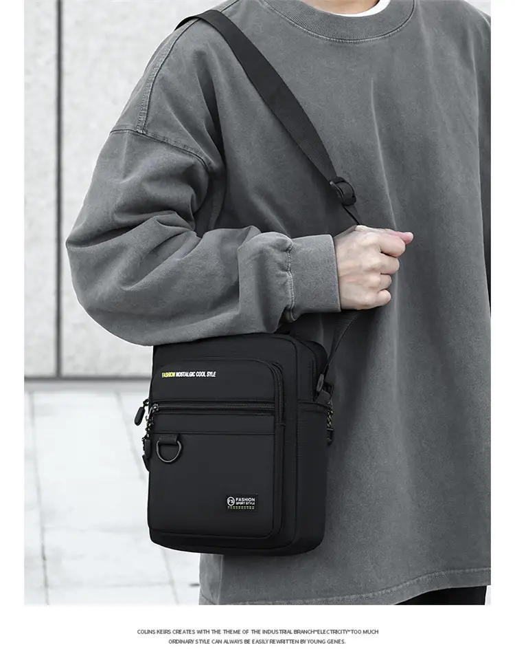 Men's Green Crossbody Bag with Phone Pocket — feature 17