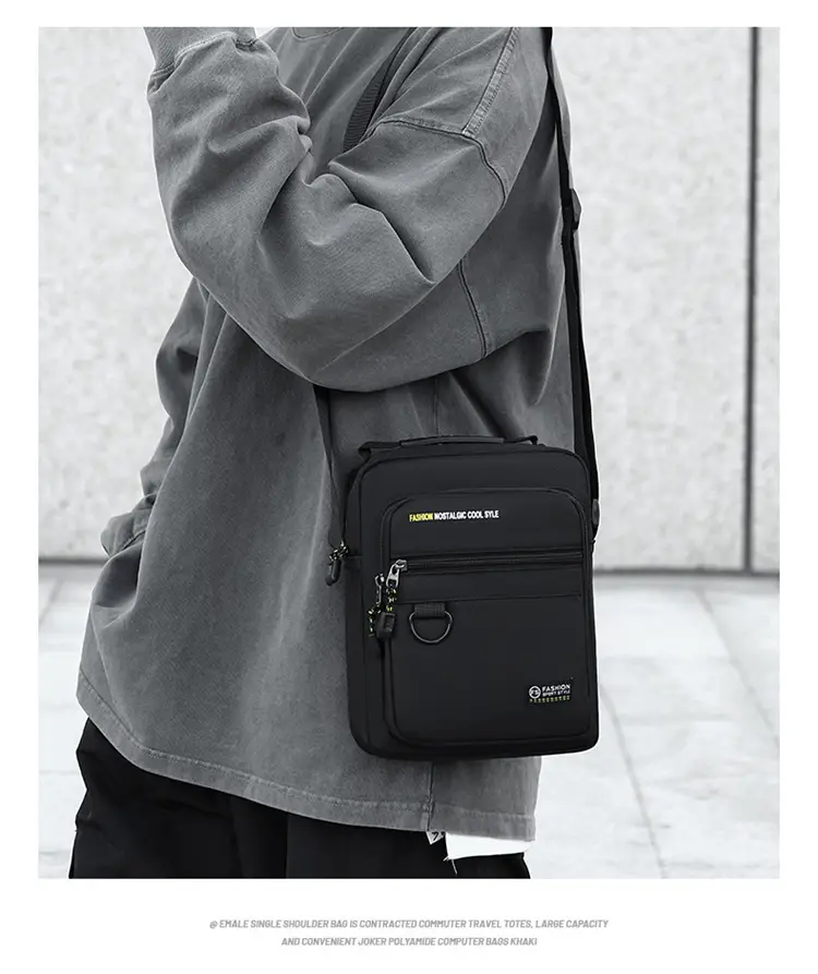 Men's Green Crossbody Bag with Phone Pocket — feature 18
